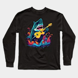 Shark Playing Violin Long Sleeve T-Shirt